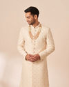 Light Cream Chikankari Sherwani